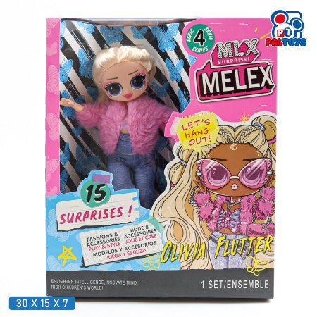 دمية MELEX مفاجآت 15 قطعة مع إكسسوارات